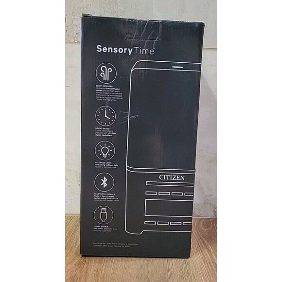 New CITIZEN Sensory Time Scent Diffusing Sensory Alarm Clock #CC1038 Wood 2 Oils - Picture 3 of 8